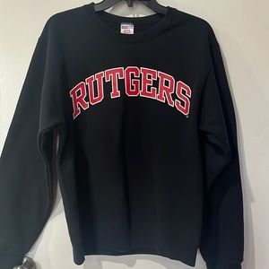 Unisex Black Rutgers Crewneck Size Small !!